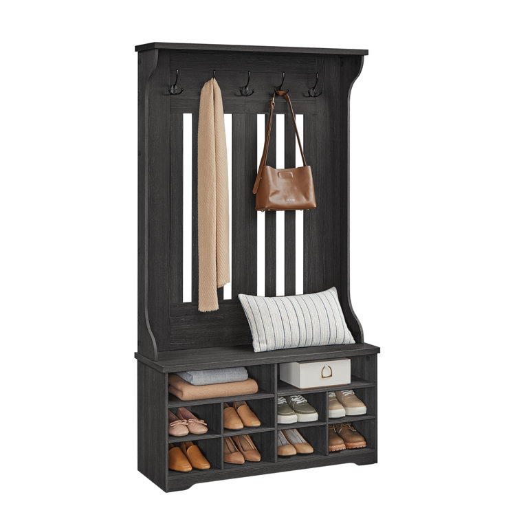Chalemet Hall Tree 39.4 Wide with Bench and Shoe Storage